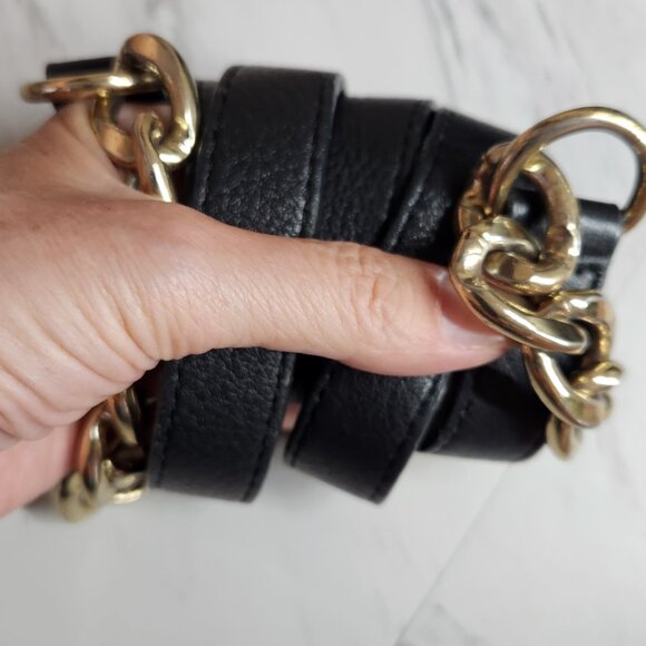 Michael Kors Knox Black Leather Shoulder Bag Handbag Purse - Picture 11 of 13